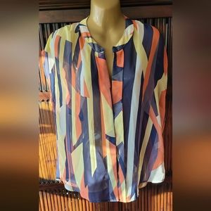 Collective concepts  Multi colors share top with buttons sz M